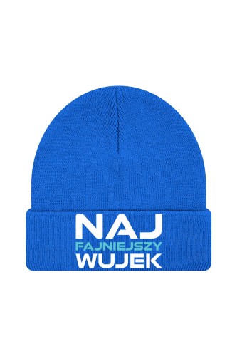 Czapka zimowa Naj fajniejszy wujek - niebieska