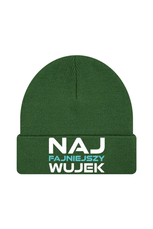 Czapka zimowa Naj fajniejszy wujek - ciemnozielona