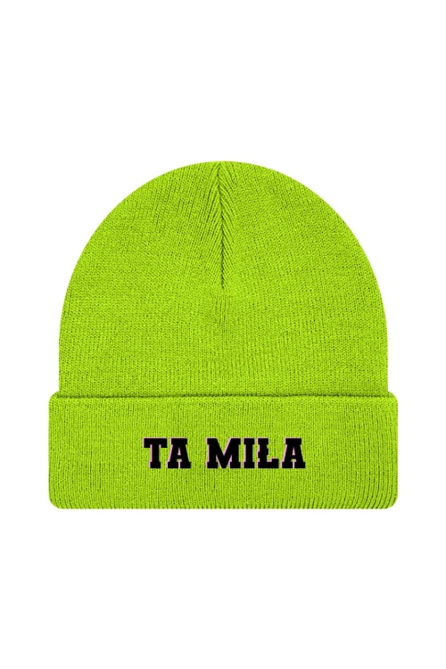 Czapka zimowa Ta Miła - limonka
