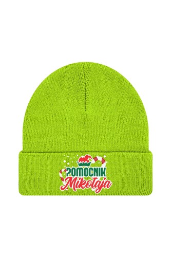 Czapka zimowa Pomocnik Mikołaja - limonka