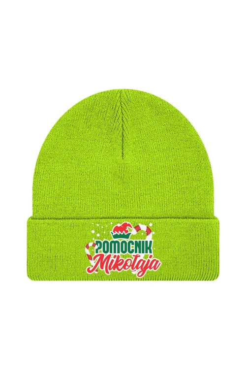 Czapka zimowa Pomocnik Mikołaja - limonka