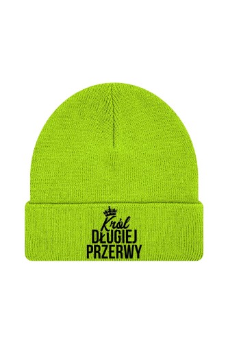 Czapka zimowa Król długiej przerwy - limonka