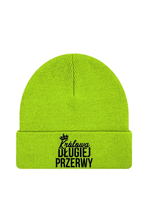 Czapka zimowa Królowa długiej przerwy - limonka