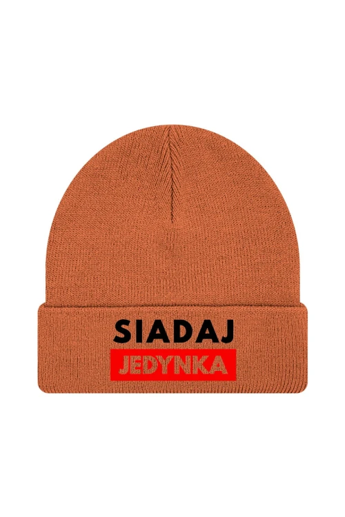 Czapka zimowa Siadaj jedynka - pomarańczowa