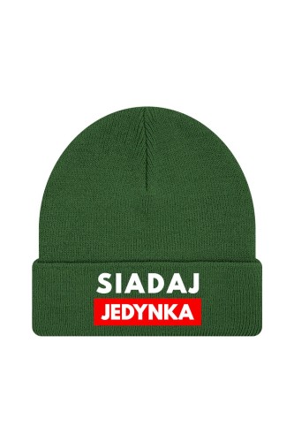 Czapka zimowa Siadaj jedynka - ciemnozielona