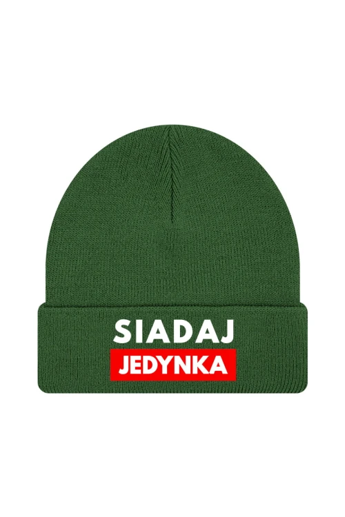 Czapka zimowa Siadaj jedynka - ciemnozielona