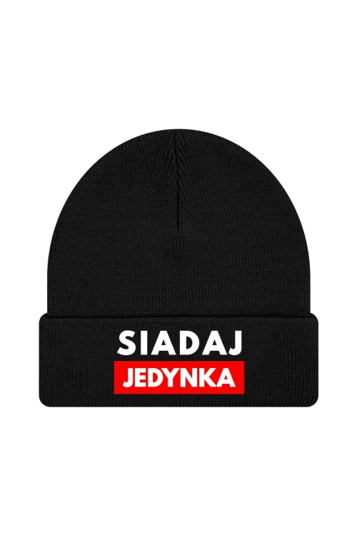 Czapka zimowa Siadaj jedynka - czarna