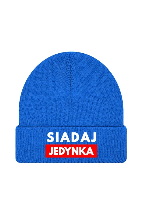 Czapka zimowa Siadaj jedynka - niebieska