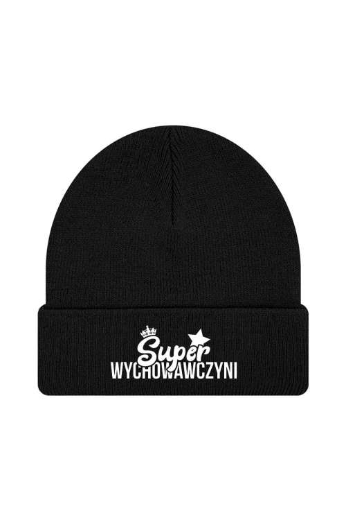 Czapka zimowa Super wychowawczyni - czarna