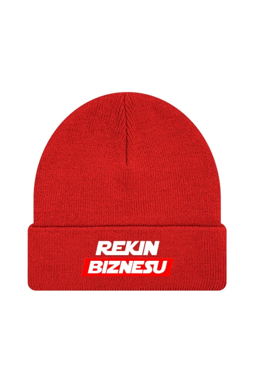 Czapka zimowa Rekin biznesu - czerwona