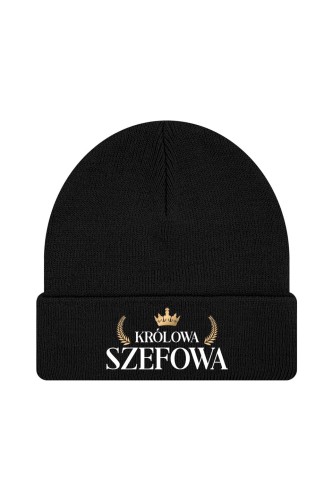 Czapka zimowa Królowa Szefowa - czarna