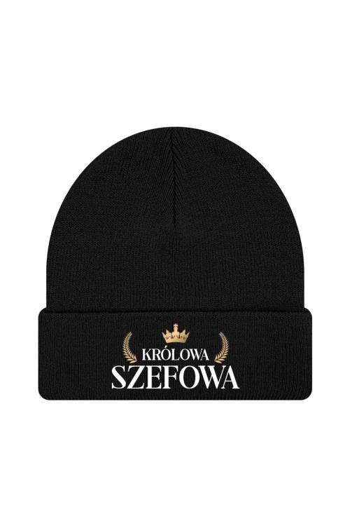 Czapka zimowa Królowa Szefowa - czarna