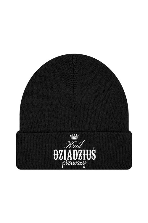Czapka zimowa Król dziadziuś pierwszy - czarna