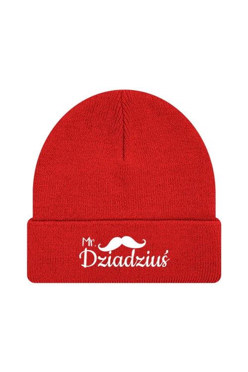 Czapka zimowa Mr dziadziuś - czerwona