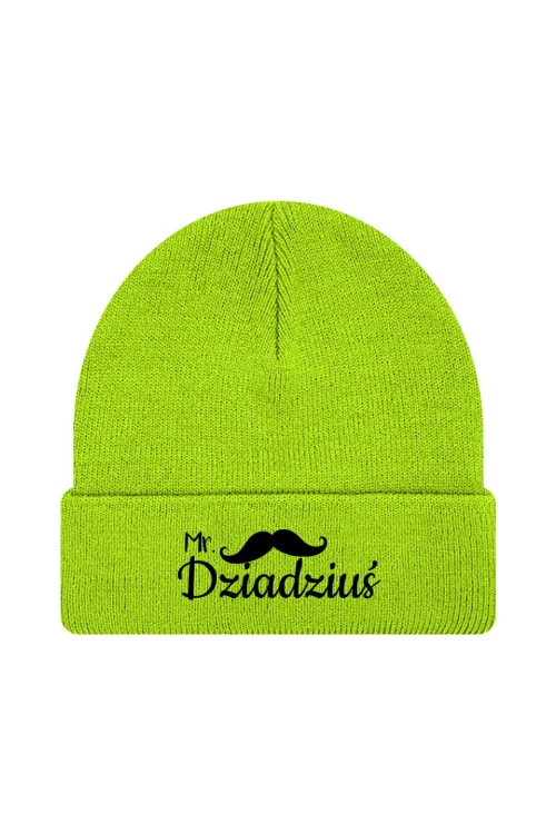 Czapka zimowa Mr dziadziuś - limonka