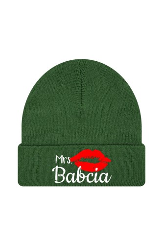Czapka zimowa Mrs babcia - ciemnozielona