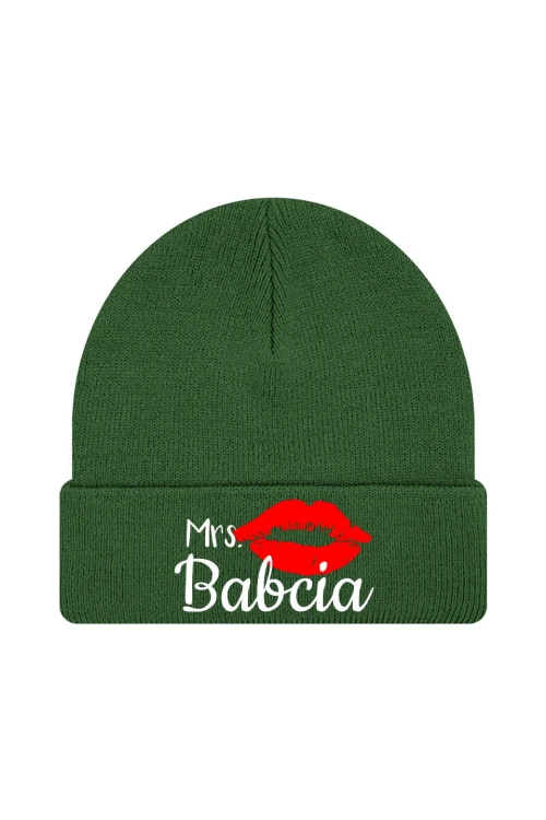 Czapka zimowa Mrs babcia - ciemnozielona