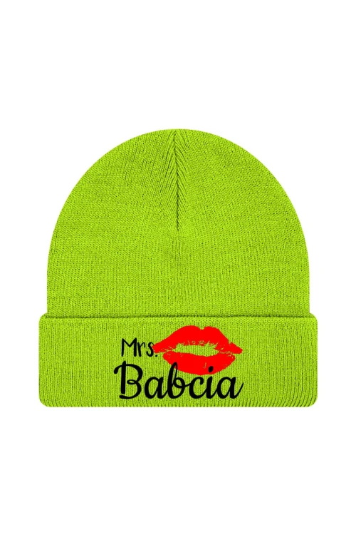 Czapka zimowa Mrs babcia - limonka