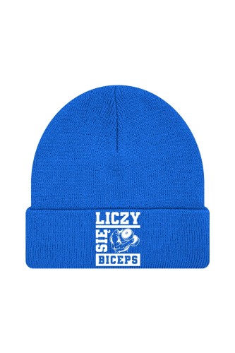 Czapka zimowa Liczy się biceps - niebieska