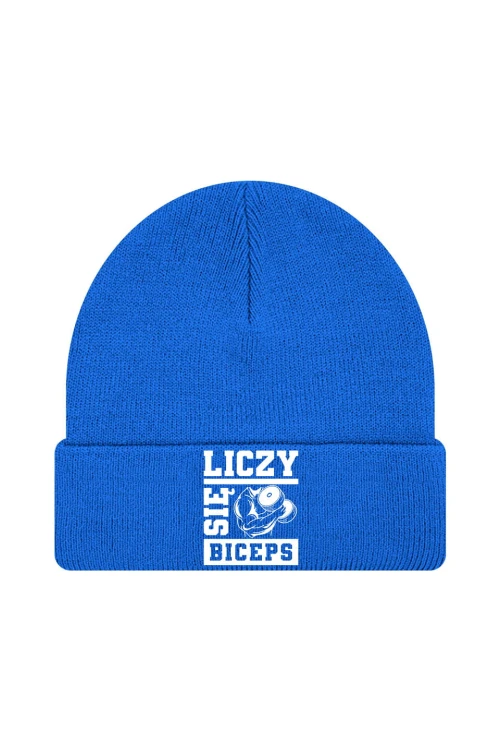 Czapka zimowa Liczy się biceps - niebieska