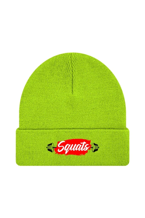 Czapka zimowa Squats - limonka
