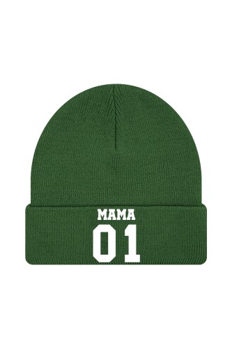 Czapka zimowa Mama 01 - ciemnozielona