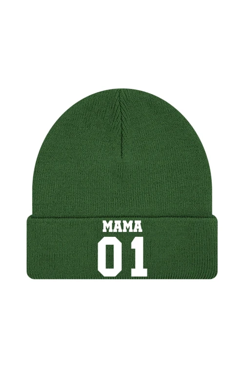 Czapka zimowa Mama 01 - ciemnozielona
