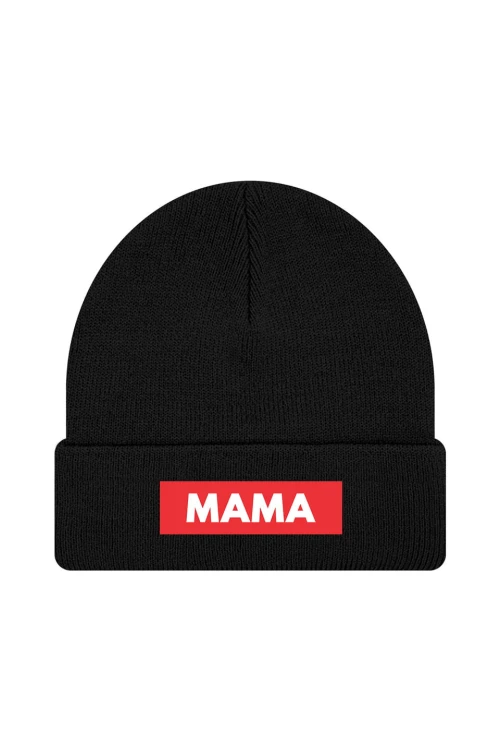 Czapka zimowa Mama - czarna
