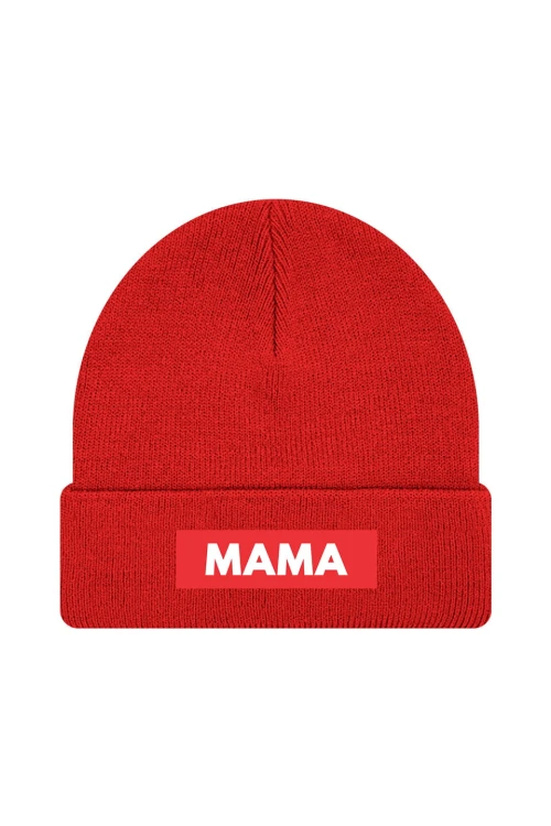 Czapka zimowa Mama - czerwona