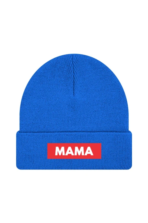 Czapka zimowa Mama - niebieska