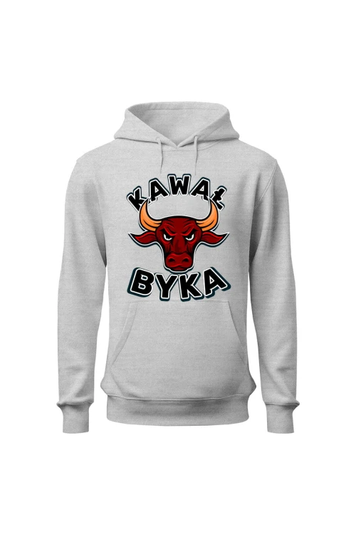 Bluza damska z kapturem Kawał byka - szara