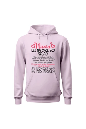 Bluza damska z kapturem Mama lek na całe zło