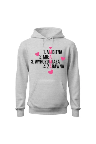 Bluza damska z kapturem Mama krzyżówka