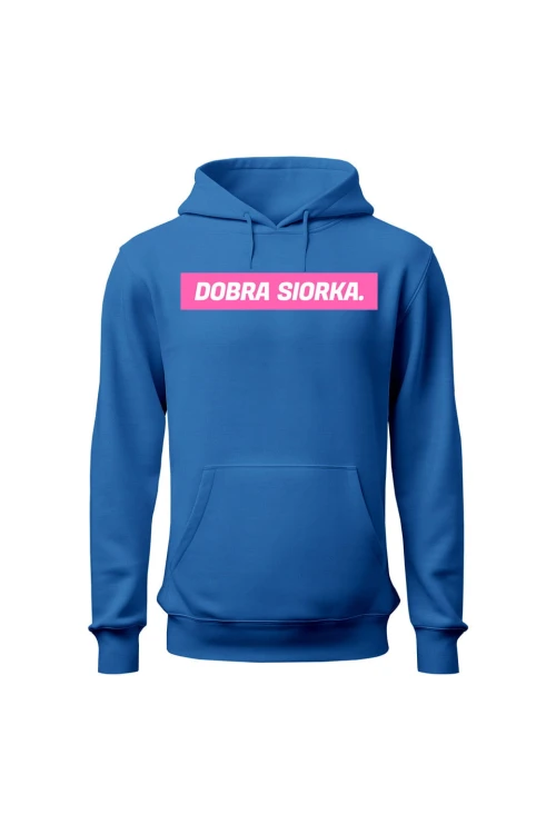 Bluza damska z kapturem Dobra siorka - niebieska