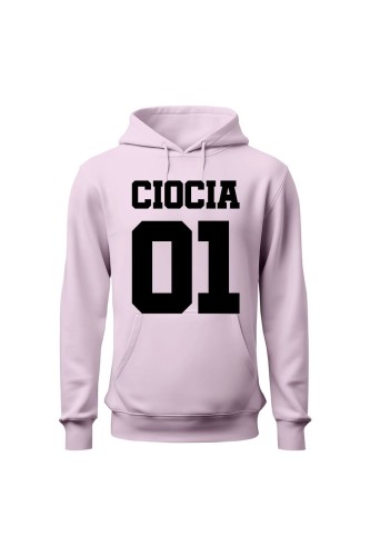 Bluza damska z kapturem Ciocia 01 - różowa