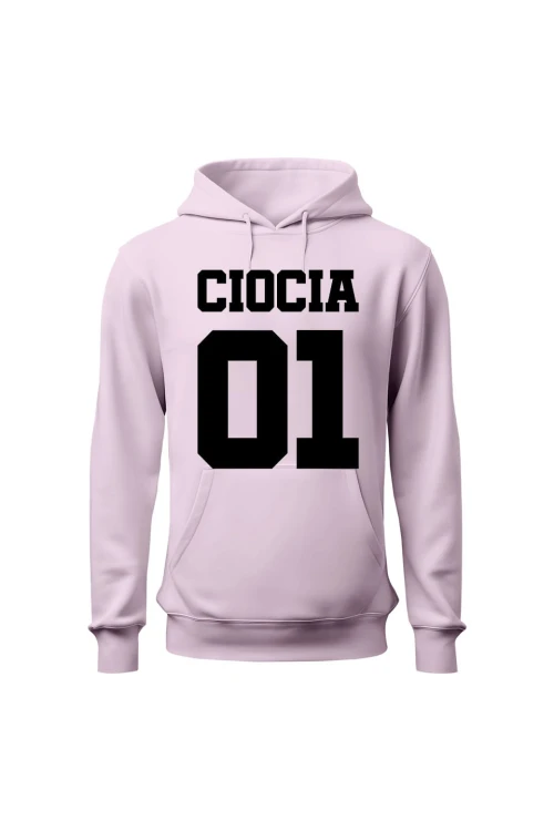 Bluza damska z kapturem Ciocia 01 - różowa