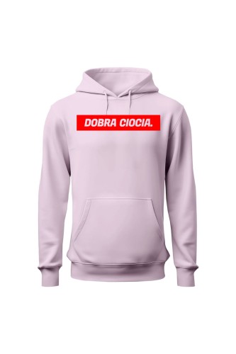 Bluza damska z kapturem Dobra ciocia - różowa