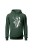 Bluza damska z kapturem Szkielety w trumnie party time - zielona