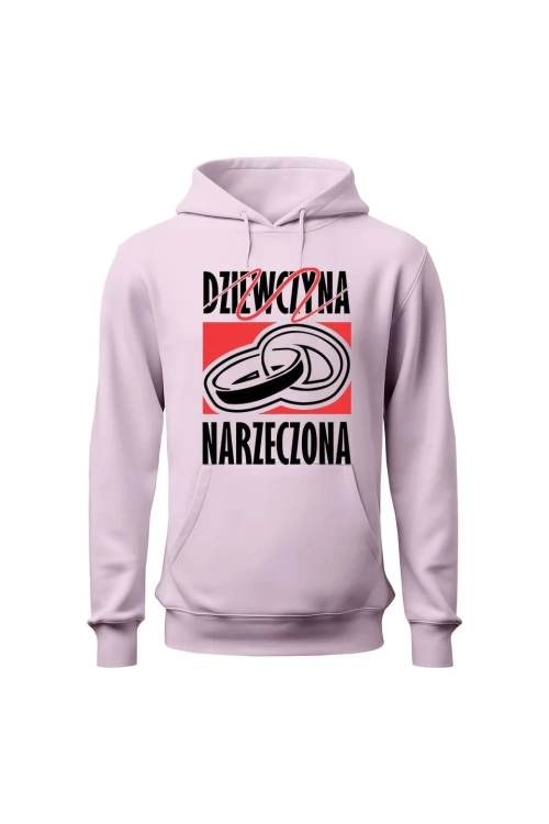 Bluza damska z kapturem Dziewczyna  Narzeczona - różowa
