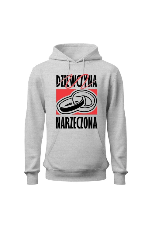Bluza damska z kapturem Dziewczyna  Narzeczona - szara