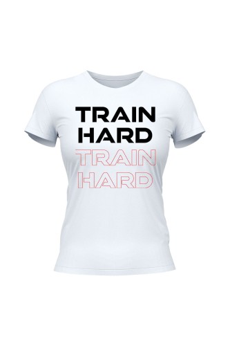 Koszulka damska Train Hard - biała