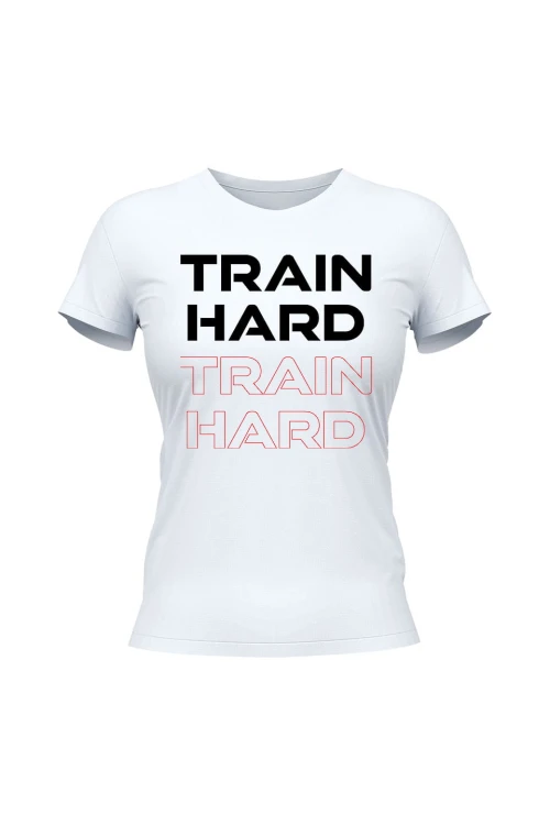 Koszulka damska Train Hard - biała
