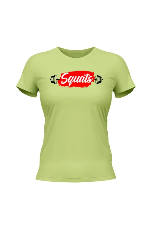 Koszulka damska Squats - limonka