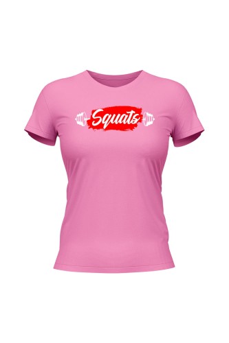 Koszulka damska Squats - różowa