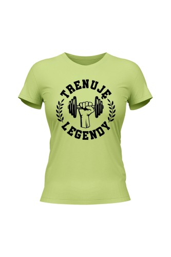 Koszulka damska Trenuję legendy - limonka