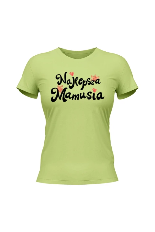 Koszulka damska Najlepsza mamusia - limonka