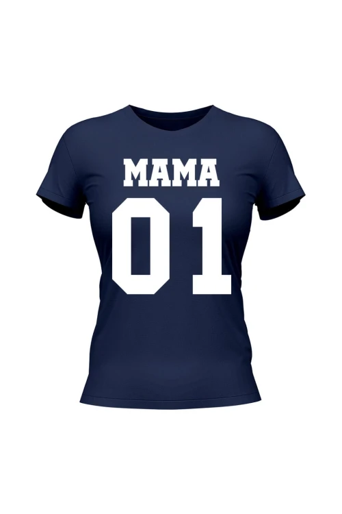 Koszulka damska Mama 01 - granatowa