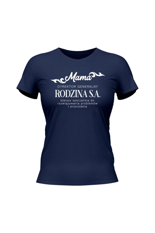 Koszulka damska Mama dyrektor generalny - granatowa
