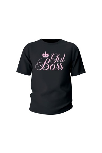 Koszulka dziecięca Girl Boss - czarna