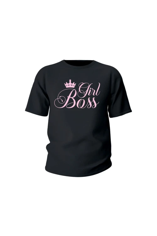 Koszulka dziecięca Girl Boss - czarna